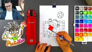 Как нарисовать Футболиста - Рисуем спорт с Well Well