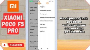 Headphone jack problem and earphone connection problem fix Xiaomi POCO F5 Pro