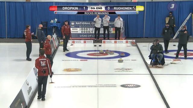 Korey Dropkin ignores Eye on the Hog line red light violation vs Rich Ruohonen (2021 USA Nationals) смотреть онлайн