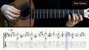 Lullaby (Brahms) Easy Version на Гитаре. Уроки гитары. Ноты и Табы Sky Guitar