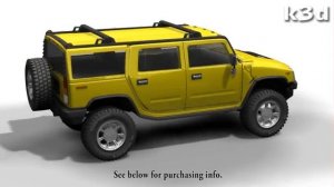 Hummer H2 3D model by k3d.