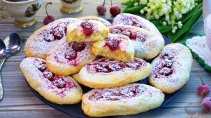 На лодочках песочных плывут вишенки сочные.
ПЕСОЧНОЕ ПЕЧЕНЬЕ "ЛОДОЧКИ" С ВИШНЕЙ