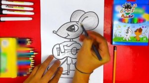 Мышонок из мультика - уроки рисования от РыбаКит