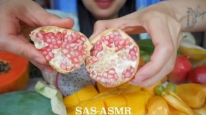ASMR Exotic Fruit Platter (Different Texture EATING SOUNDS) No Talking | SAS-ASMR