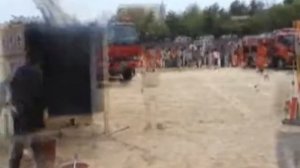 Fire Fighter: испытание огнетушащей жидкости на улице, Корея