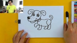 Как нарисовать СОБАКУ - уроки рисования от РыбаКит