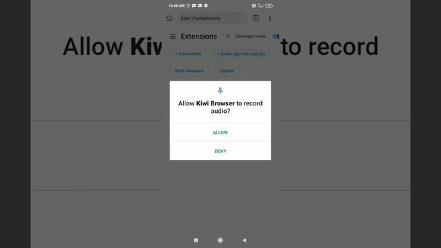 6-Adding downloaded Extension file in Kiwi Browser