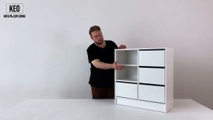 Комод с ящиками и открытыми полками СТМ-1102 белый #письменныйстол #мебель #икеа