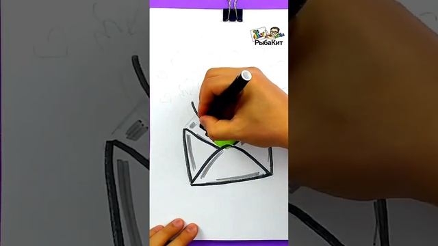 Простые рисунки рисуем письмо послание другу ￼