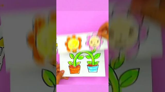 Сюрприз открытка раскладушка цветочки #рыбакит