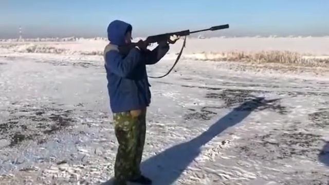 Сайга 410 с глушителем.