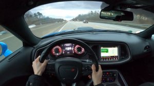 DODGE CHALLENGER SRT 6.4 L V8 – 492 PS POV DRIVE ON GERMAN AUTOBAHN | BRATUR