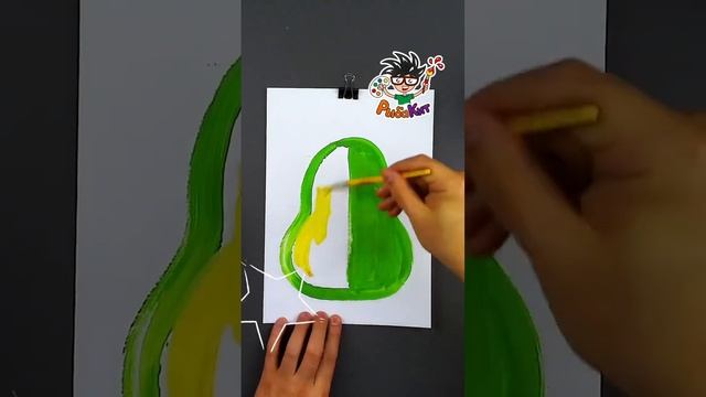 Рисуем грушу красками гуашь #простыерисунки ￼