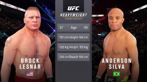 Брок Леснар против Андерсона Сильвы Полный бой - UFC 4