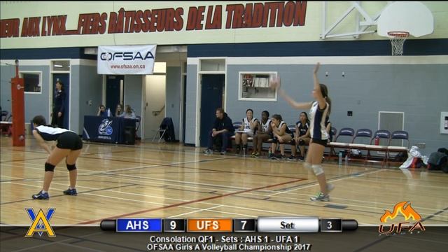 OFSAA GIRLS A VOLLEYBALL 2017 - D2G5 - AHS vs UFA - Consolation QF1 смотреть онлайн