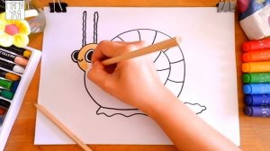 Как нарисовать УЛИТКУ / Арт-друзья с Няня Уля