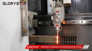 Glorystar 3D Tube Laser Cutting Machine at Customer's Factory