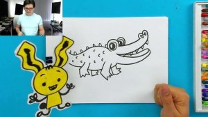 Рисуем КРОКОДИЛА в книжке РыбаКит - уроки рисования