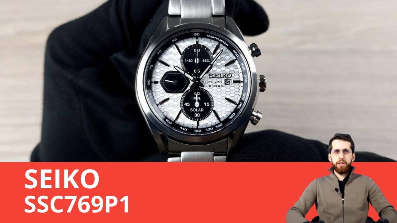 Практичный Чёрно-Белый Хронограф / SEIKO SSC769P1