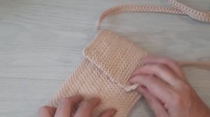 Сумка для телефона крючком. Crochet phone bag.
