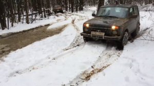 Чероки 4 литра и нивы -зимний оффроуд