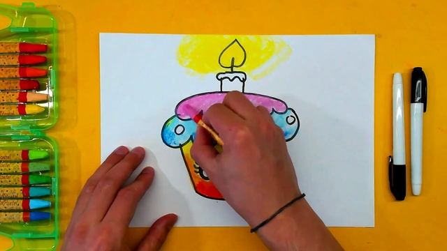 Как нарисовать ТОРТИК - уроки рисования от РыбаКит