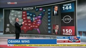 Sky News HD | US Election Wall 'Obama Wins' November 2012