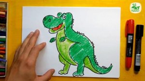 Как нарисовать ДИНОЗАВРА - рисуем с РыбаКит