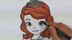 принцеса София Раскраска - Окрашивающий Принцесса София - Маленькие руки раскраски для детей