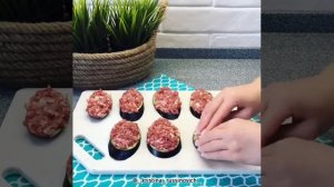 Жаренные баклажаны с фаршем в кляре