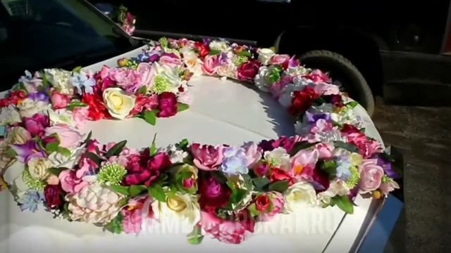 Лимузин РоллсРойс style с сердцем сиренево-белым