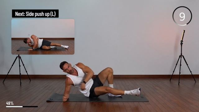 30 Min Chest, Shoulder & Abs Workout At Home (No Equipment)