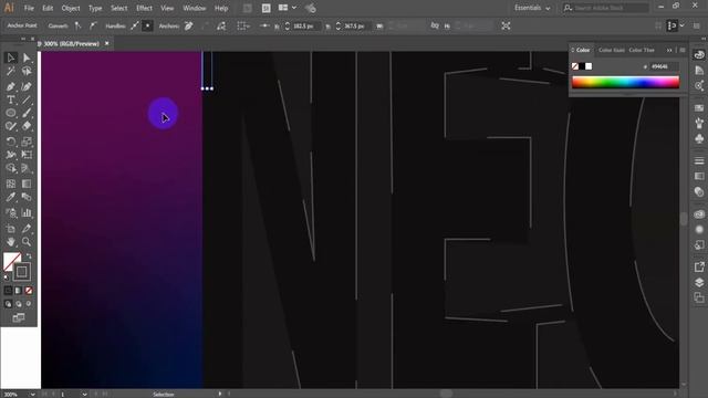Colorful Glowing 3D Neon Text Effect in Adobe Illustrator CC Tutorial | Full HD