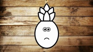 Wrong Wooden Slots with Crying Apple, Banana, Pineapple & Ice Cream - Coloring for Kids