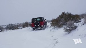 Snow Driving Fun in a Jeep JL Wrangler 2 Door Sport Bone Stock and with Street Tires