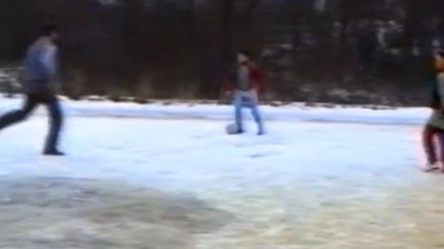 Обнинск. Зимний слет 1991 часть  4 "Футбол Gamma Lum"