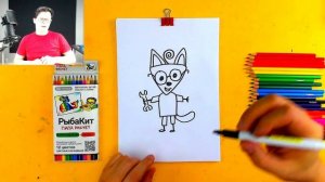 Рисуем КОТОВ из Три Кота - ШУРУПЧИК