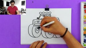 Как нарисовать МОНСТР ТРАК - рисуем машинку бигфут