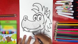 Волк из мультика Ну погоди! рисунки для детей