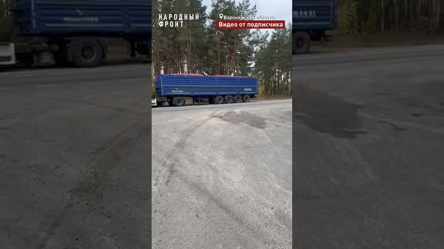 Жители воронежского микрорайона Таврово обеспокоены засильем большегрузов вдоль единственной дороги