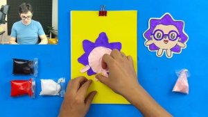 Малышарики ЛЕПКА из пластилина - РыбаКит папа рисует