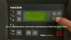How to reset sigma control compressor Kaeser