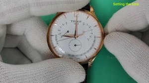 Tissot Tradition Perpetual Calendar T063637 || How to reset and time date setting.