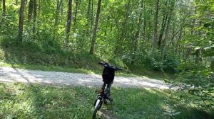 Кисловодский парк.  Ветряная велопрогулка. 4K 30fps.