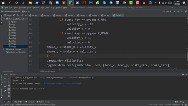 Creating Food For Our Snake | Part 8 | Pygame Bangla Tutorials | Cleavercode