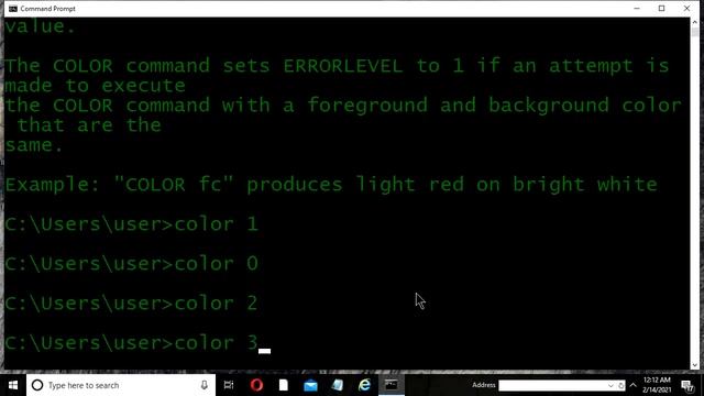 How To Change Font Color and Background Color In Command Prompt || Command prompt