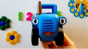 Синий Трактор Учим цифры. Игрушка Синий трактор как живой.