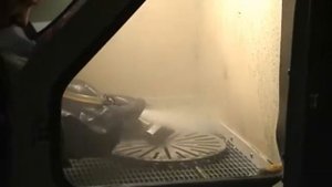 Гидроабразивная установка МС - 40, снятие жаростойких покрытий с авиационных лопаток