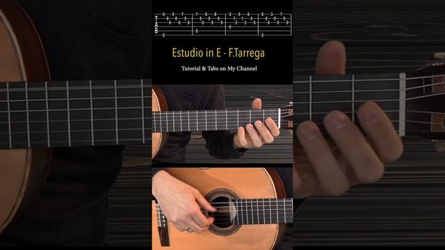 Estudio in E Minor - Francisco Tarrega на Гитаре. Уроки гитары My Guitar. Ноты и Табы гитары