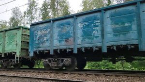 "Оглушающий гудок" Электровоз ВЛ11-306/302Б с грузовым поездом